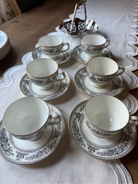 Wedgwood Other - Wedgwood Columbia Black footed cup and saucer